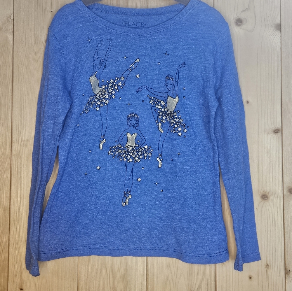 Size 5/6 Children's Place Blue Ballet Dancer Long Sleeve Top